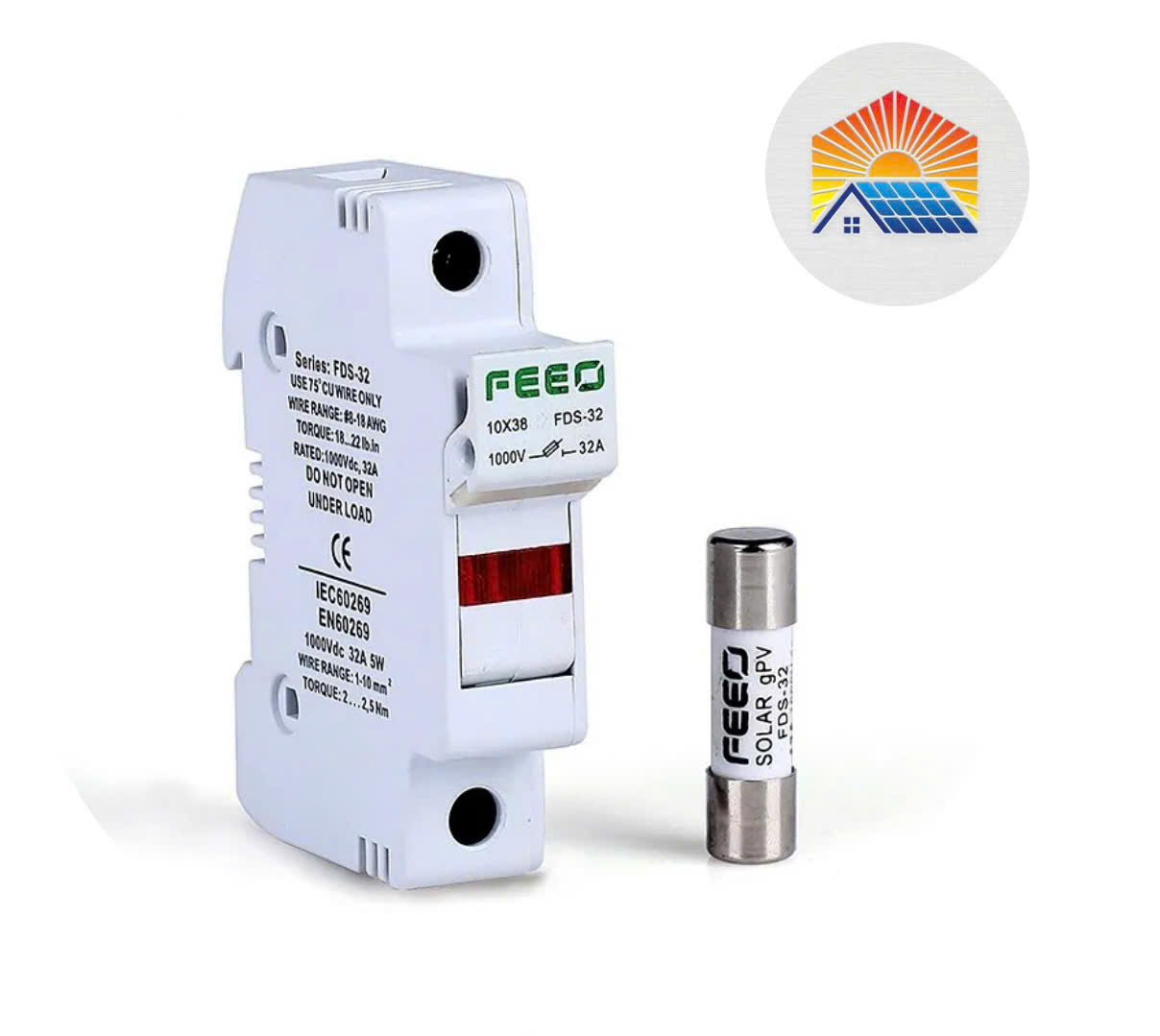 Cầu Chì DC 1000V 15/32A Điện Mặt Trời